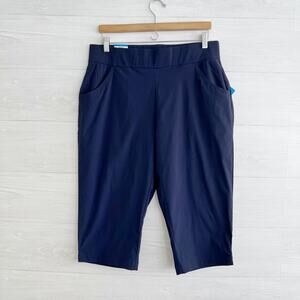 NWT Columbia - Dark nocturnal Active Fit Omni-Shade capri pants long shorts sz L